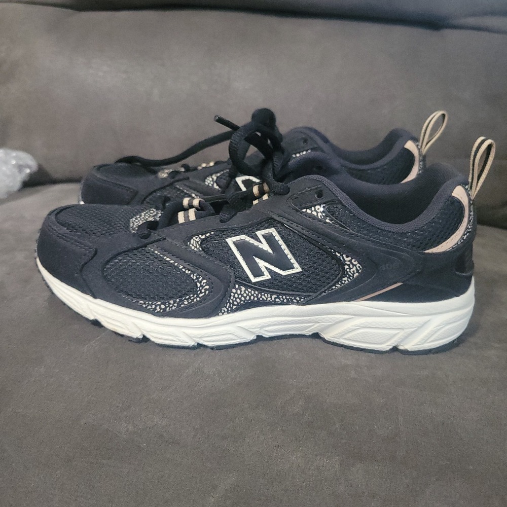 New Balance 408 Black Leopard Sneakers Shoes Womens Size 8.5
